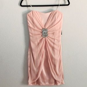 2/$40 Pink Blush Formal Cocktail Strapless Dress